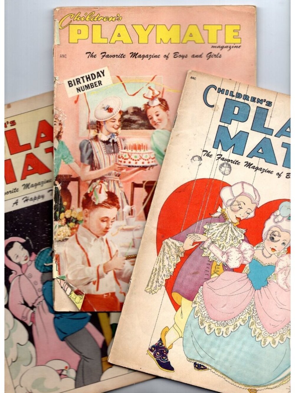 1950s Play Mate Magazine Lot 1951–53 Vintage Kids Stories Games Art